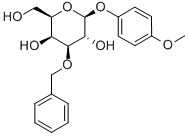 4-メトキシフェニル3-O-ベンジル-β-D-ガラクトピラノシド 化学構造式