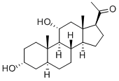 5alpha-Pregnan-3alpha,11alpha-diol-20-one Structure