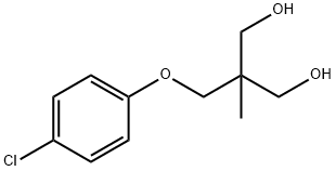 2-[(p-クロロフェノキシ)メチル]-2-メチル-1,3-プロパンジオール 化学構造式