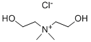 BIS(2-HYDROXYETHYL)DIMETHYLAMMONIUM CHLORIDE Structure