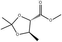 (4S,5R)-2,2,5-三甲基-1,3-二氧戊环-4-羧酸甲酯,38410-80-9,结构式