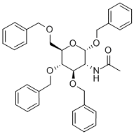 2-乙酰氨基-1,3,4,6-四-O-苄基-2-脱氧-A-D-D-吡喃葡萄糖苷, 38416-56-7, 结构式
