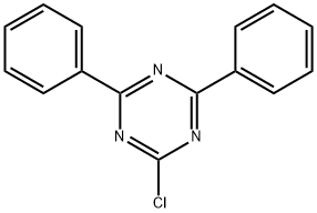 2-クロロ-4,6-ジフェニル-1,3,5-トリアジン 化学構造式