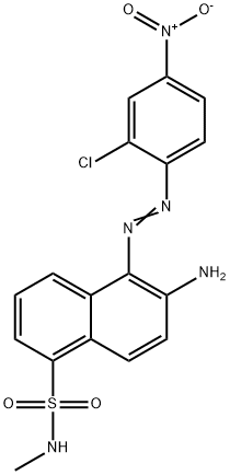 6-amino-5-[(2-chloro-4-nitrophenyl)azo]-N-methylnaphthalene-1-sulphonamide Structure