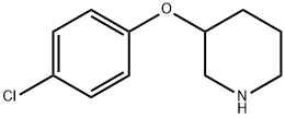 3-(4-クロロフェノキシ)ピペリジン 化学構造式