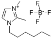 1-ヘキシル-2,3-ジメチルイミダゾリウムテトラフルオロボラート 化学構造式