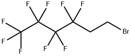 1H,1H,2H,2H-パーフルオロヘキシルブロミド 化学構造式