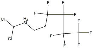 (1H,1H,2H,2H-PERFLUORO-N-HEXYL)METHYLDICHLORO-SILANE Struktur