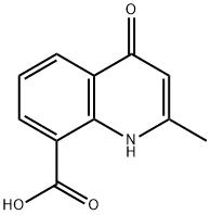 2-メチル-4-オキソ-1,4-ジヒドロキノリン-8-カルボン酸 化学構造式