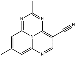 2,8-ジメチル-1,3,6,9b-テトラアザフェナレン-4-カルボニトリル 化学構造式