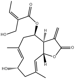 (Z)-2-ヒドロキシメチル-2-ブテン酸(3aR,4R,6E,8S,10E,11aR)-2,3,3a,4,5,8,9,11a-オクタヒドロ-8-ヒドロキシ-6,10-ジメチル-3-メチレン-2-オキソシクロデカ[b]フラン-4-イル