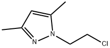 1-(2-クロロエチル)-3,5-ジメチル-1H-ピラゾール 化学構造式