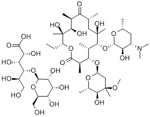 エリスロマイシンラクトビオン酸塩 化学構造式