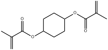 ビス(2-メチルプロペン酸)1,4-シクロヘキサンジイル 化学構造式