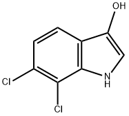 6,7-二氯-3-羟基-1H-吲哚-1-羧酸叔丁酯 结构式