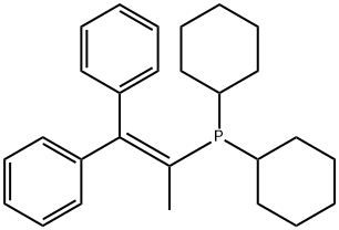 2-(Dicyclohexylphosphino)-1,1-diphenyl-1-propene,  Dicyclohexyl(1-methyl-2,2-diphenylvinyl)phosphine Structure
