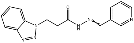 3-(1H-1,2,3-benzotriazol-1-yl)-N'-(3-pyridinylmethylene)propanohydrazide Struktur
