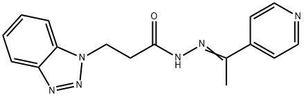 3-(1H-1,2,3-benzotriazol-1-yl)-N'-[1-(4-pyridinyl)ethylidene]propanohydrazide Structure