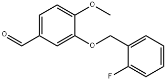 3-(2-FLUORO-BENZYLOXY)-4-METHOXY-BENZALDEHYDE Structure
