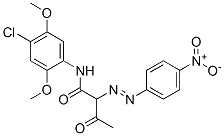4'-クロロ-2',5'-ジメトキシ-α-(4-ニトロフェニルアゾ)アセトアセトアニリド 化学構造式