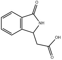 (3-オキソ-2,3-ジヒドロ-1H-イソインドール-1-イル)酢酸 化学構造式