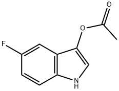 5-fluoro-1H-indol-3-yl acetate Struktur