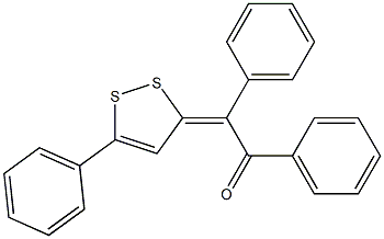 1,2-Diphenyl-2-(5-phenyl-3H-1,2-dithiol-3-ylidene)ethanone Structure