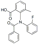 2-[N-ベンゾイル(2-フルオロフェニル)アミノ]-3-メチル安息香酸 化学構造式