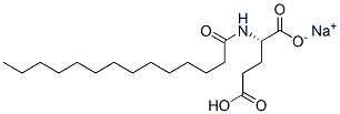 sodium hydrogen N-(1-oxotetradecyl)-L-glutamate Struktur