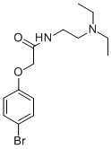 2-(p-Bromophenoxy)-N-(2-(diethylamino)ethyl)acetamide 化学構造式