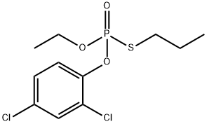 チオりん酸O-エチルO-(2,4-ジクロロフェニル)S-プロピル 化学構造式