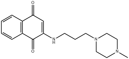 2-[[3-(4-メチル-1-ピペラジニル)プロピル]アミノ]-1,4-ナフタレンジオン 化学構造式