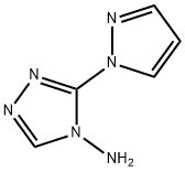 3-(1H-吡唑-1-基)-4H-1,2,4-三唑-4-胺, 385377-16-2, 结构式
