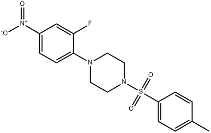 1-(2-fluoro-4-nitrophenyl)-4-[(4-methylphenyl)sulfonyl]piperazine Structure