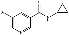 5-ブロモ-N-シクロプロピルニコチンアミド 化学構造式