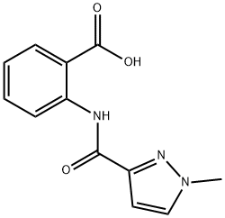 2-[(1-METHYL-1H-PYRAZOLE-3-CARBONYL)-AMINO]-BENZOIC ACID 结构式