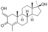 17beta-hydroxy-2-(hydroxymethylene)-4,17-dimethylandrost-4-en-3-one Structure