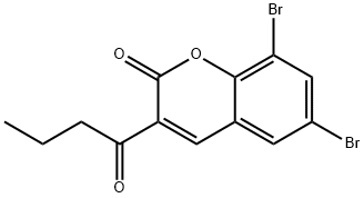 6,8-DIBROMO-3-BUTYRYL-2H-CHROMEN-2-ONE Struktur