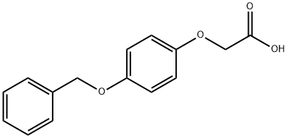 [4-(フェニルメトキシ)フェノキシ]酢酸 化学構造式