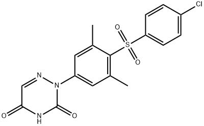 2-(4-((p-Chlorophenyl)sulfonyl)-3,5-dimethylphenyl)-as-triazine-3,5(2H ,4H)-dione Structure