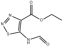 1,2,3-Thiadiazole-4-carboxylicacid,5-(formylamino)-,ethylester(9CI) 化学構造式