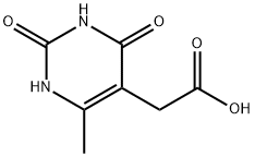 (6-メチル-2,4-ジオキソ-1,2,3,4-テトラヒドロピリミジン-5-イル)酢酸 化学構造式