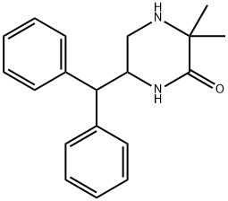 Piperazinone,  6-(diphenylmethyl)-3,3-dimethyl-  (9CI),385802-06-2,结构式