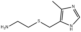 2-[[(5-メチル-1H-イミダゾール-4-イル)メチル]チオ]エタンアミン 化学構造式