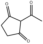 2-アセチル-1,3-シクロペンタンジオン 化学構造式
