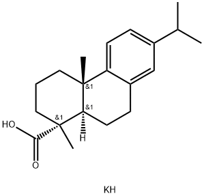 potassium [1R-(1alpha,4abeta,10aalpha)]-1,2,3,4,4a,9,10,10a-octahydro-7-isopropyl-1,4a-dimethylphenanthren-1-carboxylate Struktur