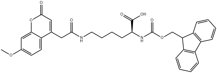 FMOC-LYS(MCA)-OH, 386213-32-7, 结构式