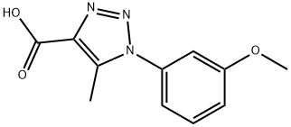 1-(3-甲氧基苯基)-5-甲基-1H-1,2,3-三唑-4-羧酸 结构式