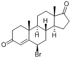 (6b)-6-Bromoandrost-4-ene-3,17-dione 化学構造式