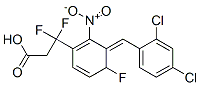 α-(2,4-ジクロロベンジリデン)-2-ニトロ-4-(トリフルオロメチル)ベンゼン酢酸 化学構造式